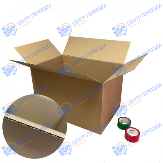 Картонная коробка 600*400*400 мм / Гофрокороб 600*400*400 мм - Т23B усилена целлюлозой